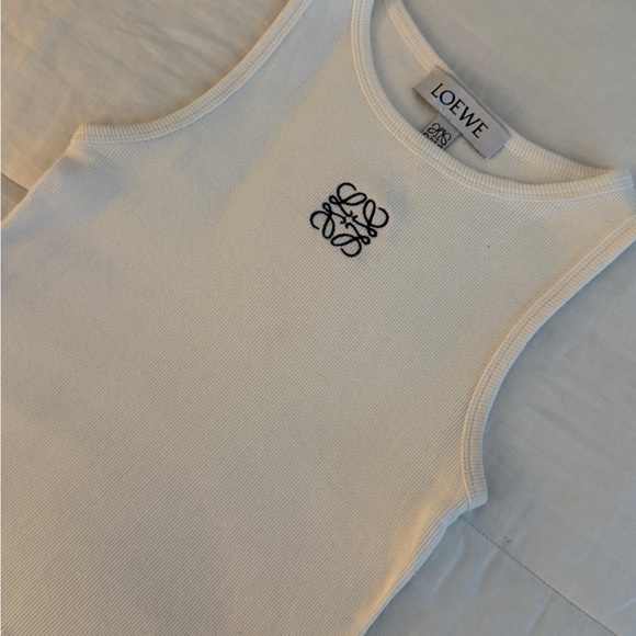 Loewe Ivory Tank Top with Logo - Picture 1 of 3
